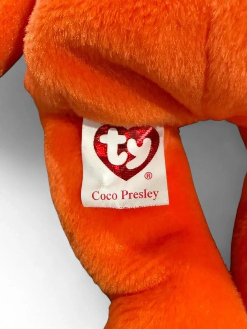 TY Beanie Baby - COCO PRESLEY the Bear (Orange Version - Walgreen's Excl)